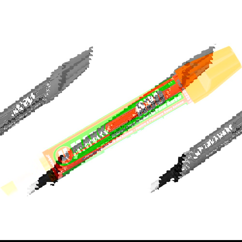 Markers & Paintsticks; Marker Type: Liquid Paint Marker; Tip Shape: Chisel; Color: Orange; Ink Type: Xylene-free; Alcohol Base; Fade Resistant; Water Resistant; Tip Type: Broad; Chisel; For Use On: Construction; Steel Fabrication; Welding; Tools; Stroke W